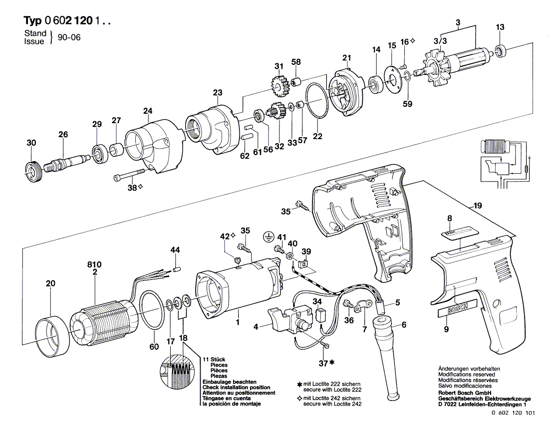 Nouveau véritable bosch 2600100613 cale