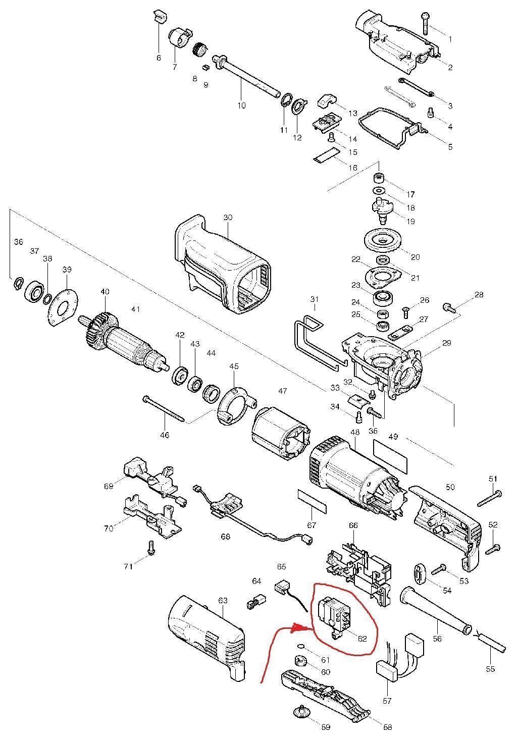 Новая подлинная Makita 650200-8 651974-4 Switch TG803BA-1 для HR2413 JR1000FT