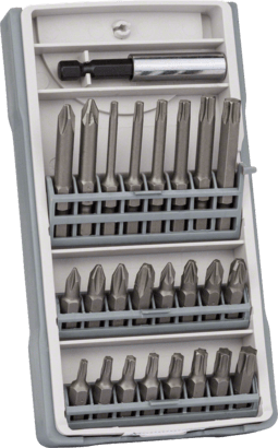 Neues originales Bosch 2607017037 Extra Hart Mini X-Line Schraubendreher-Bit Set, 