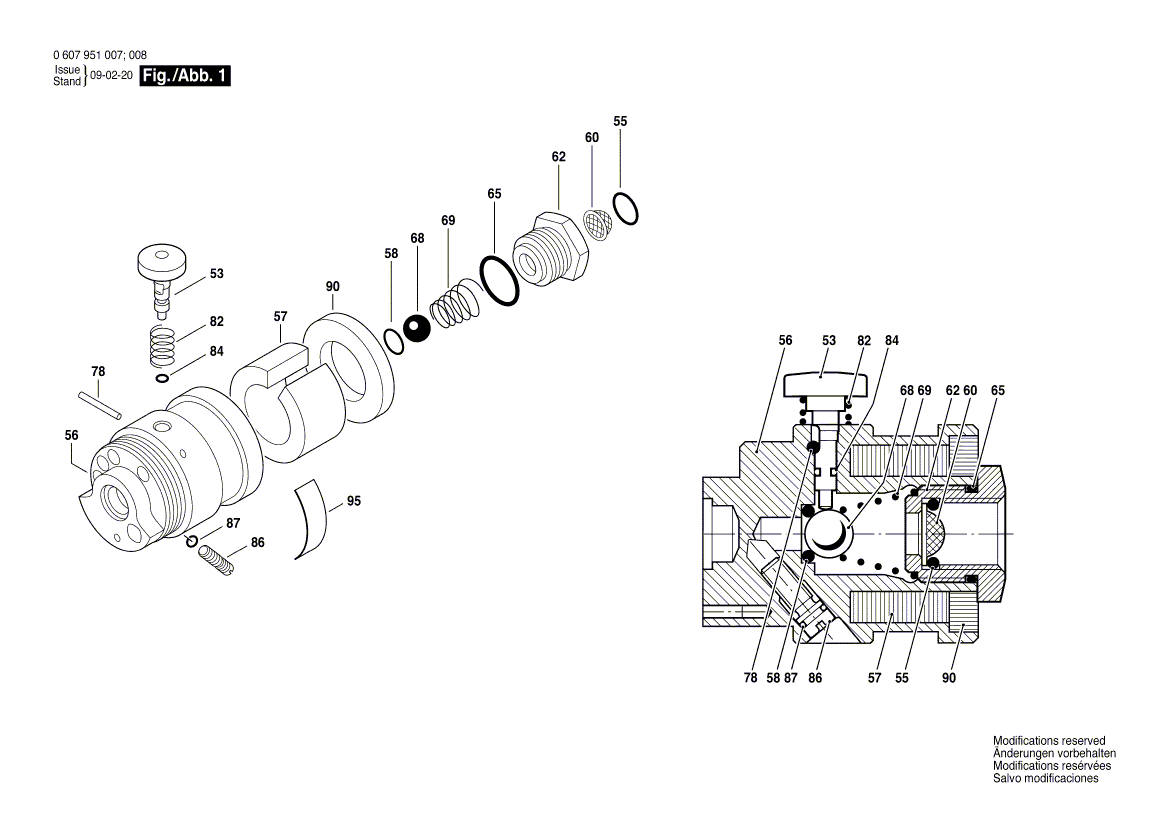 Ny ekte Bosch 1600210046 O-ring