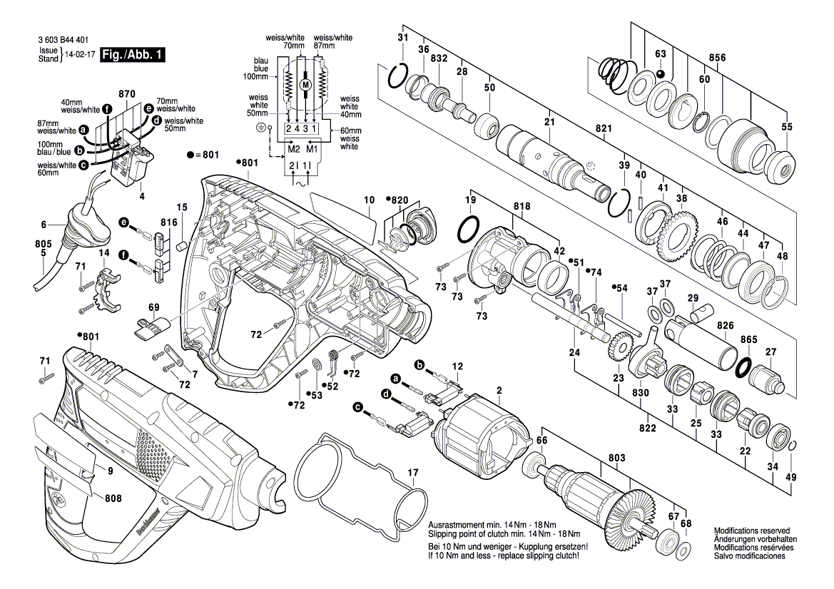 New Genuine Bosch 1617200515 On-Off Switch