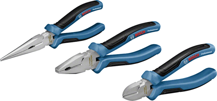 Ny ekte Bosch 1600A016BG PLIER SETT 3 PCS Professional Combo Kit