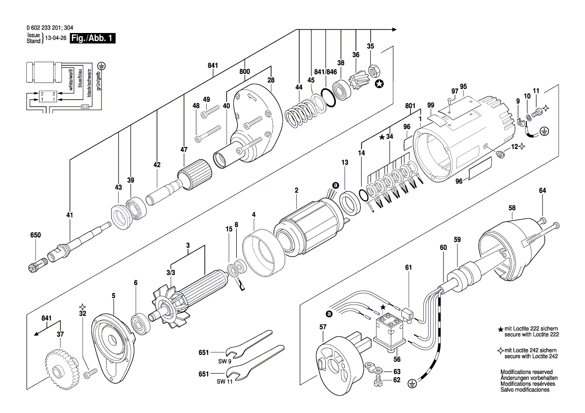 Neues echtes Bosch 3606320004 Zylindrischer Gang