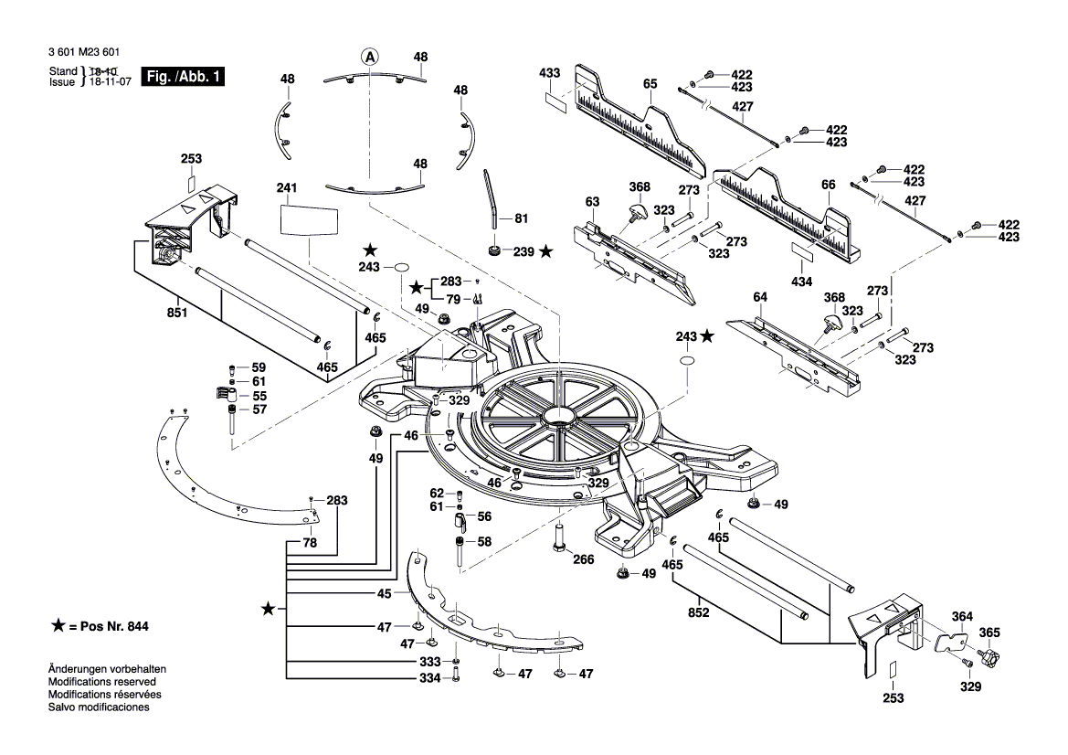 Nouveau véritable bosch 1609b04493 MITER FENCE