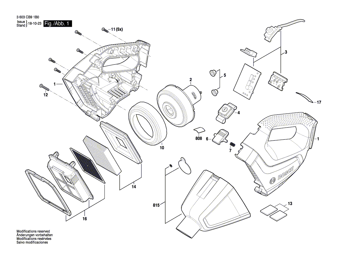 Neue echte Bosch 1600A022MJ -Gehäuse