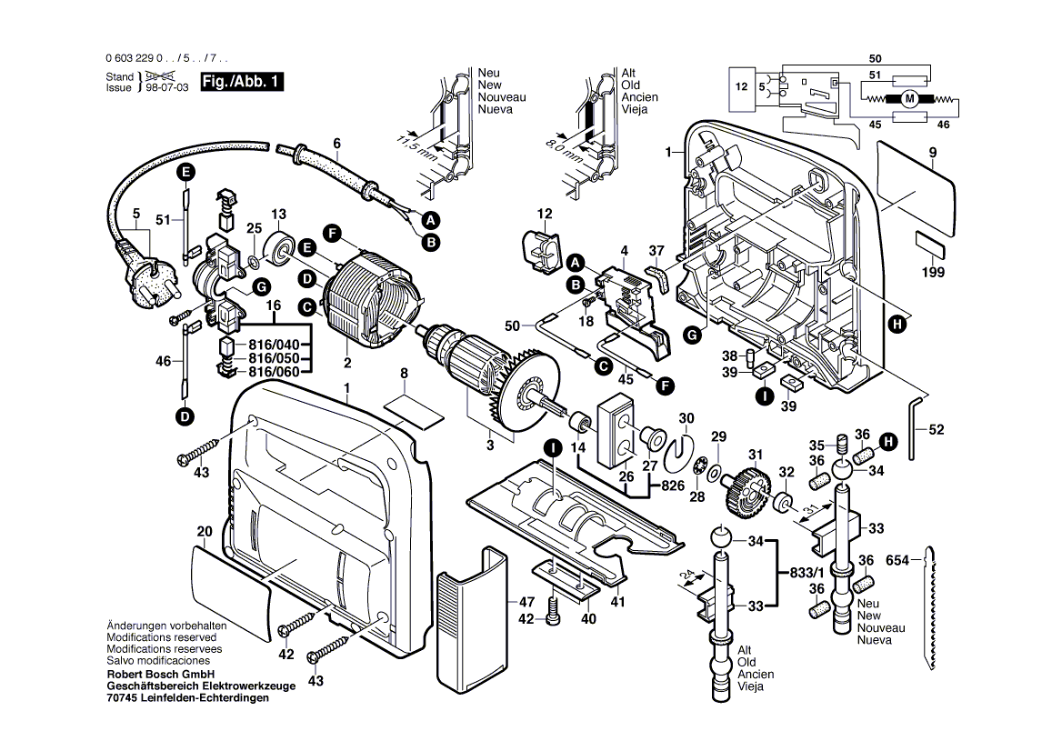 Neue echte Bosch 2600780065 Hebelange