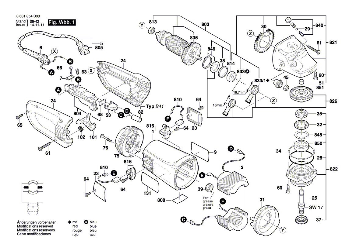 Neues originales Bosch 1600A003FE Teile Set 