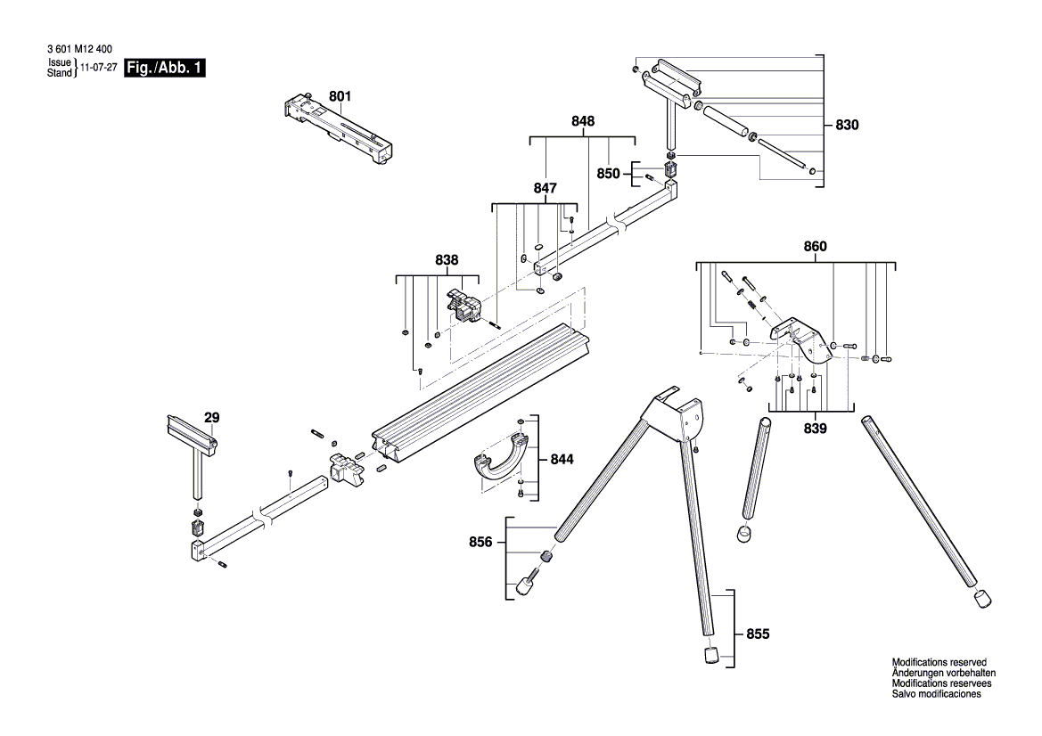 Nouveau kit de pièces de fixation Bosch 1619pa2769 authentique