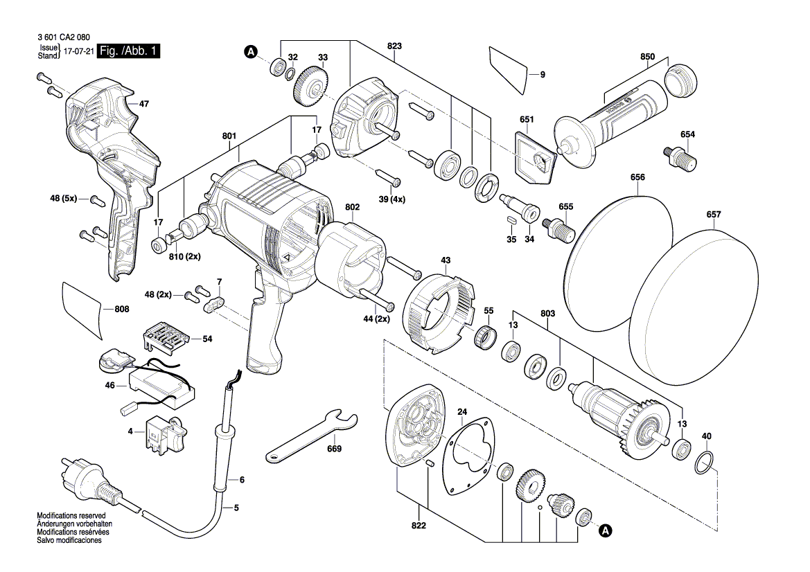 New Genuine Bosch 1619PB1765 Grinding Spindle