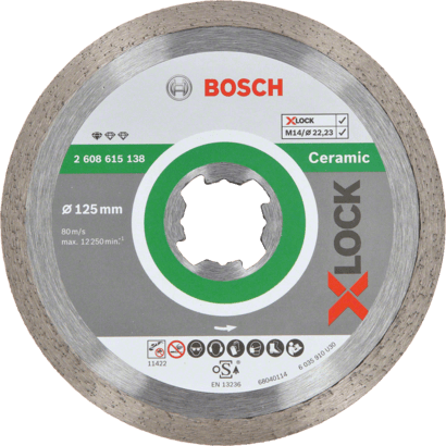 Nouveau véritable Bosch 2608615138 Standard X-Lock pour le disque de coupe en céramique