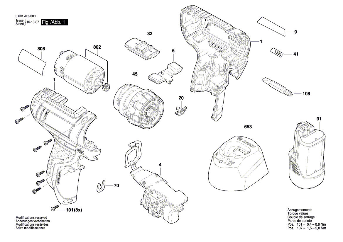 Neue echte Bosch 160111C12J Hersteller -Typenschild