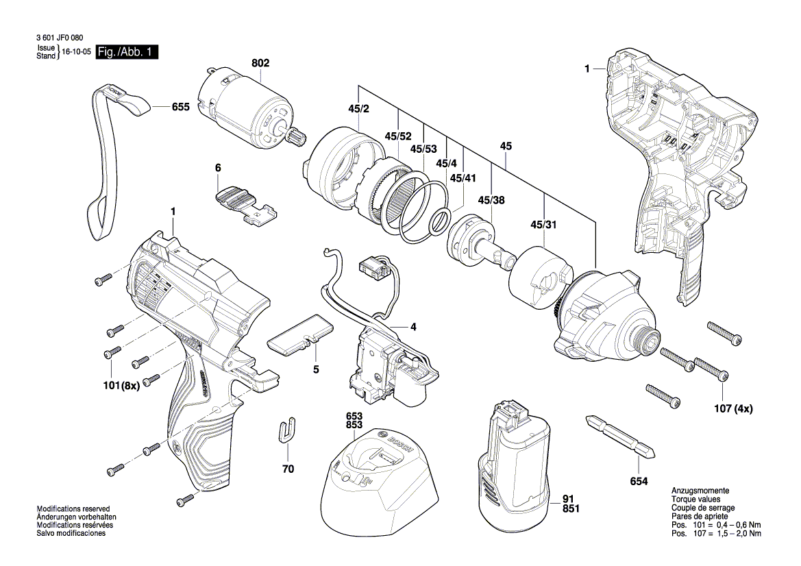 Neue echte Bosch 2609112071 Waschmaschine