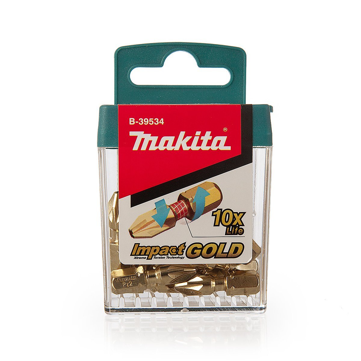 Nouveau authentique Makita B-39534 Bit d'insertion de torsion en or pz2-25 mm 15pcs