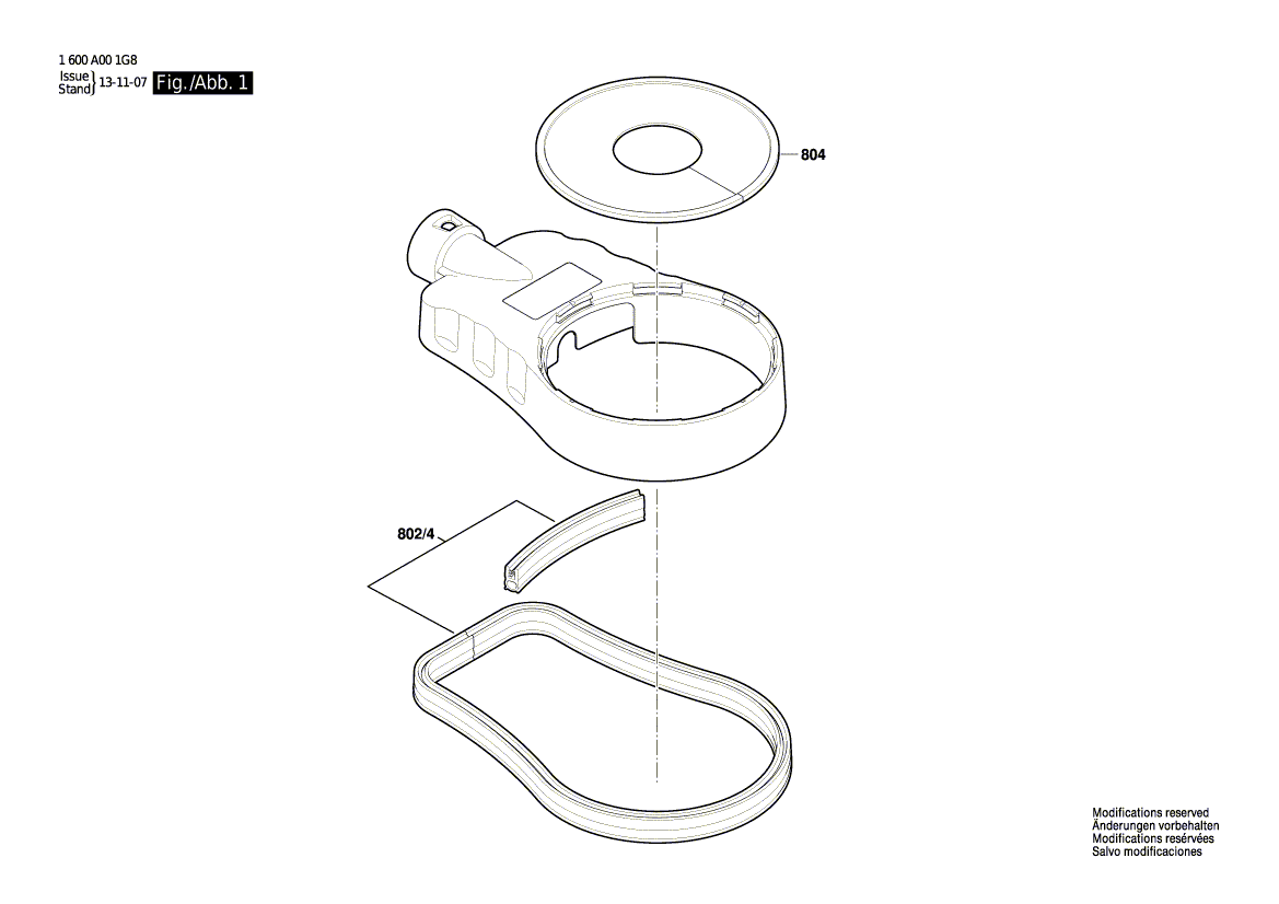 NOUVELLE BOSCH BOSCH 1600A001NT