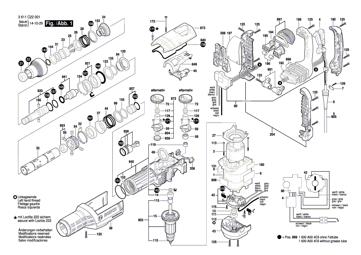 Neues echtes Bosch 1614460098 Stromversorgungskabel