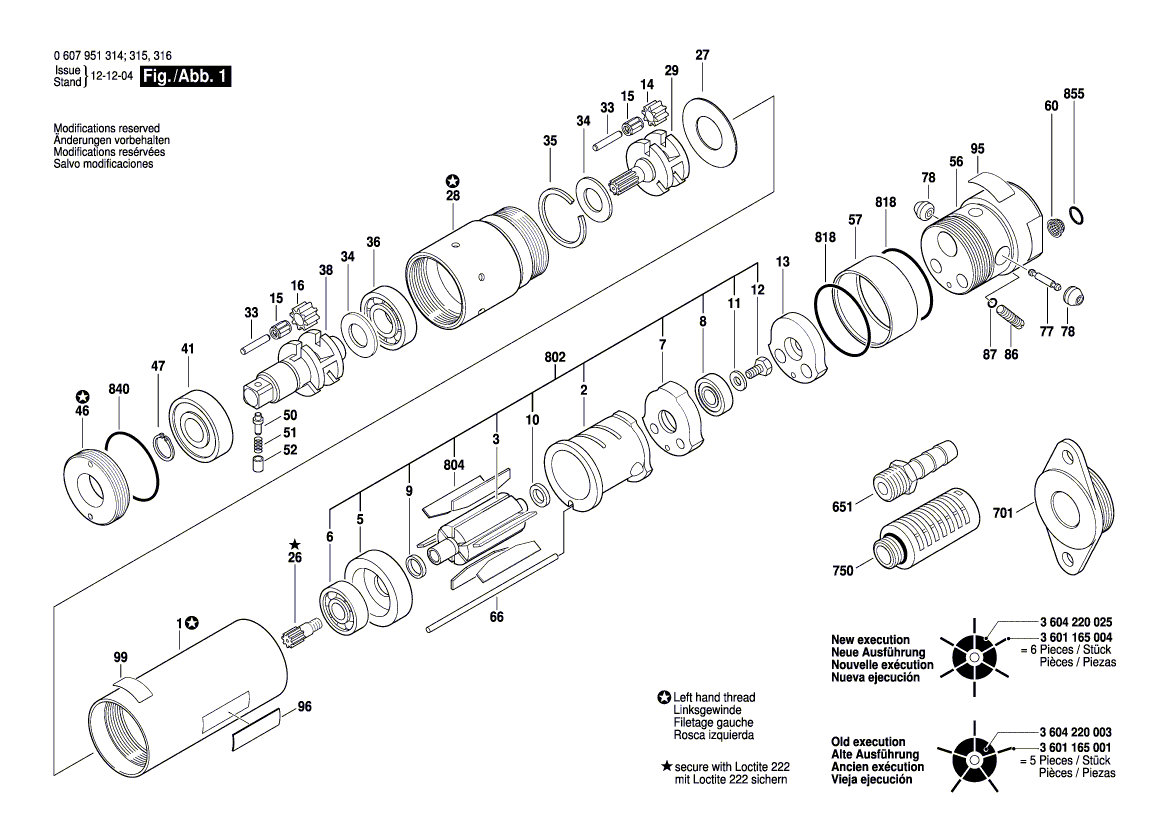 Nouveau véritable bosch 1603124060 broche de pression