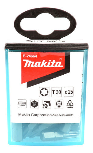 Neue echte Makita B-24664 Schraube Bit Flip Top Case T30x25 mm 25pcs