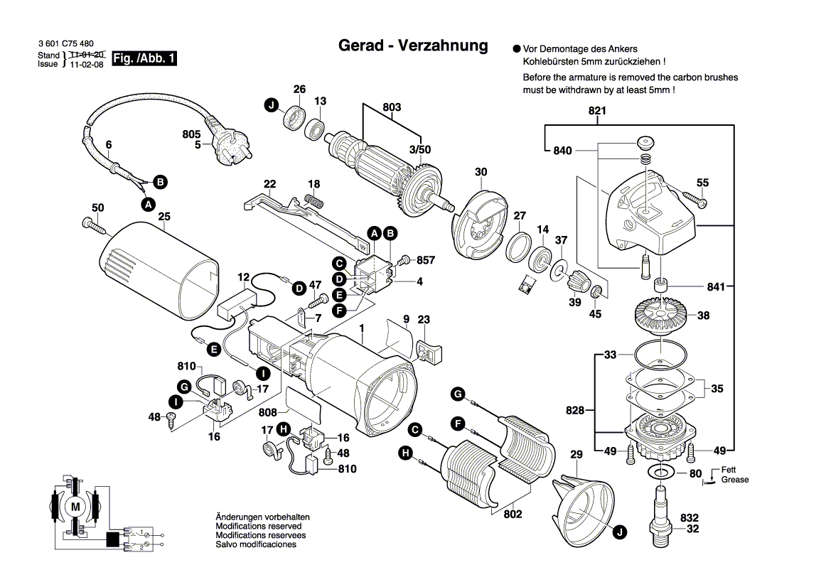 Neue echte Bosch 1619p09445 Anker