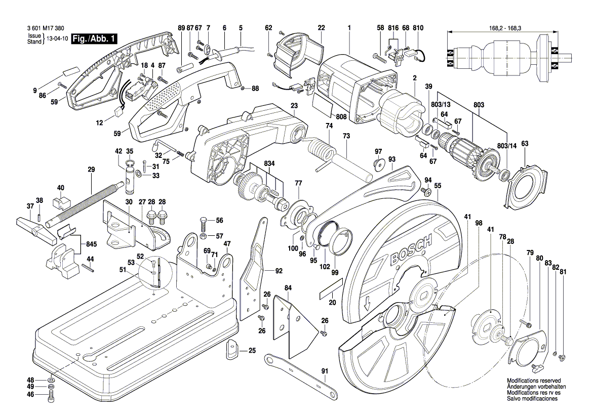 Neue echte Bosch 1609b03517 Sicherheitsschutz