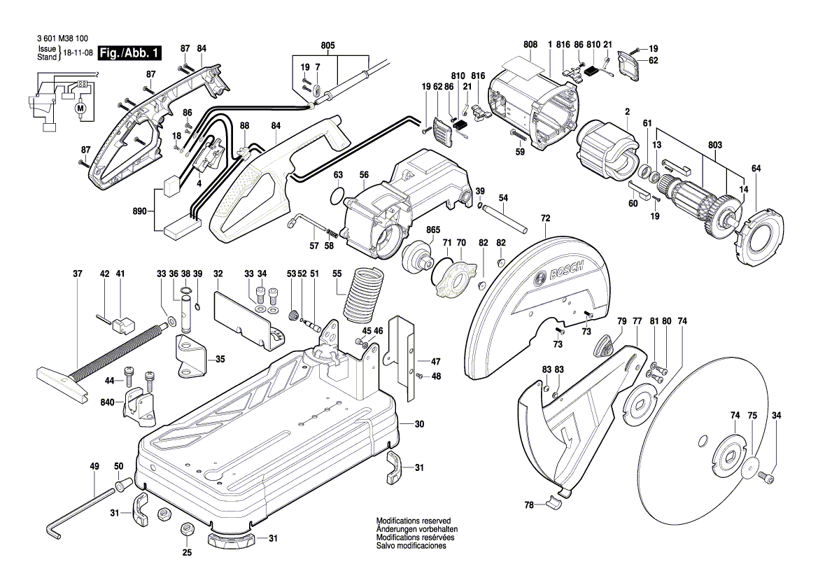 Nouveau véritable champ Bosch 1609b00153