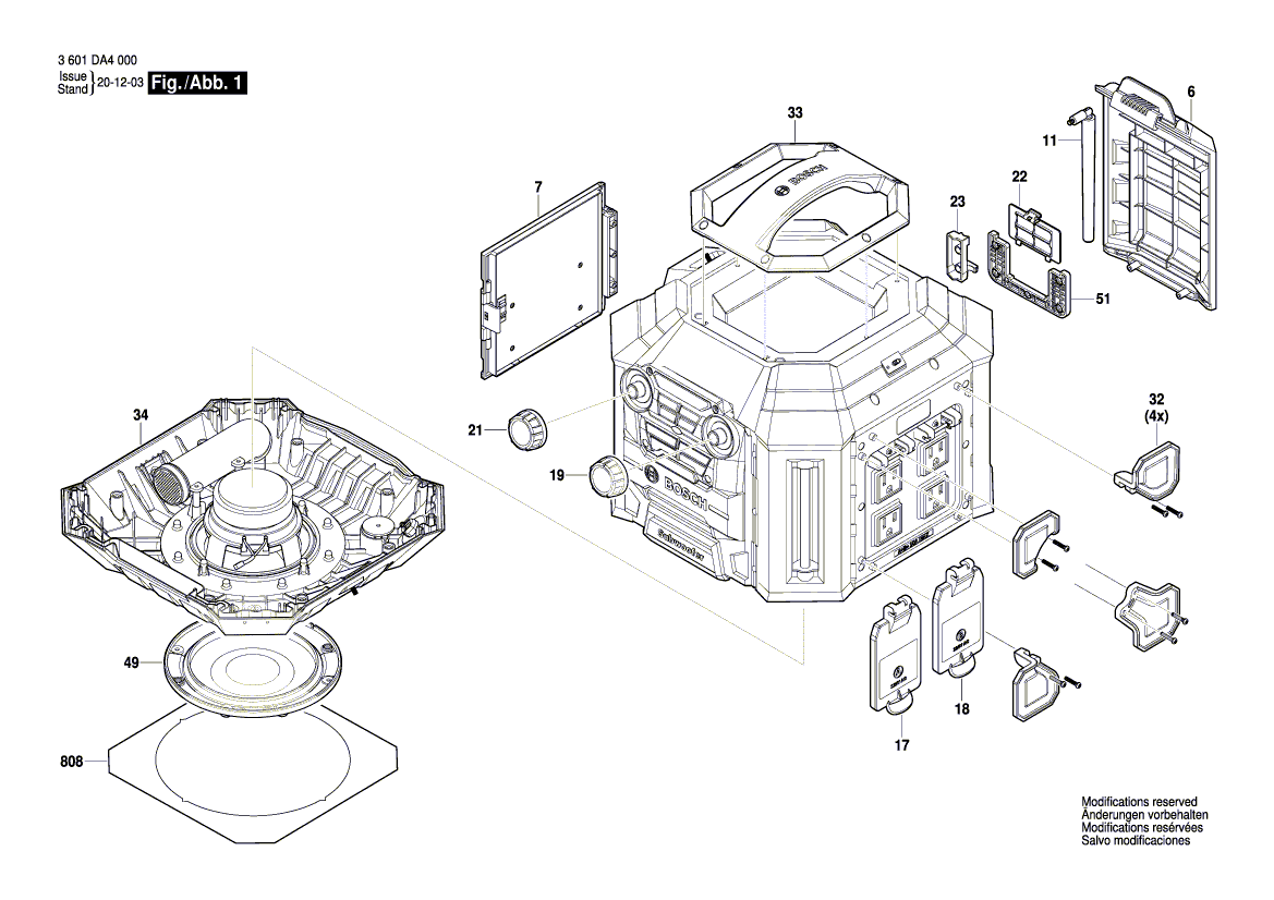 NEUE EURNISCHE BOSCH 1619PB5612 -Nennenschild