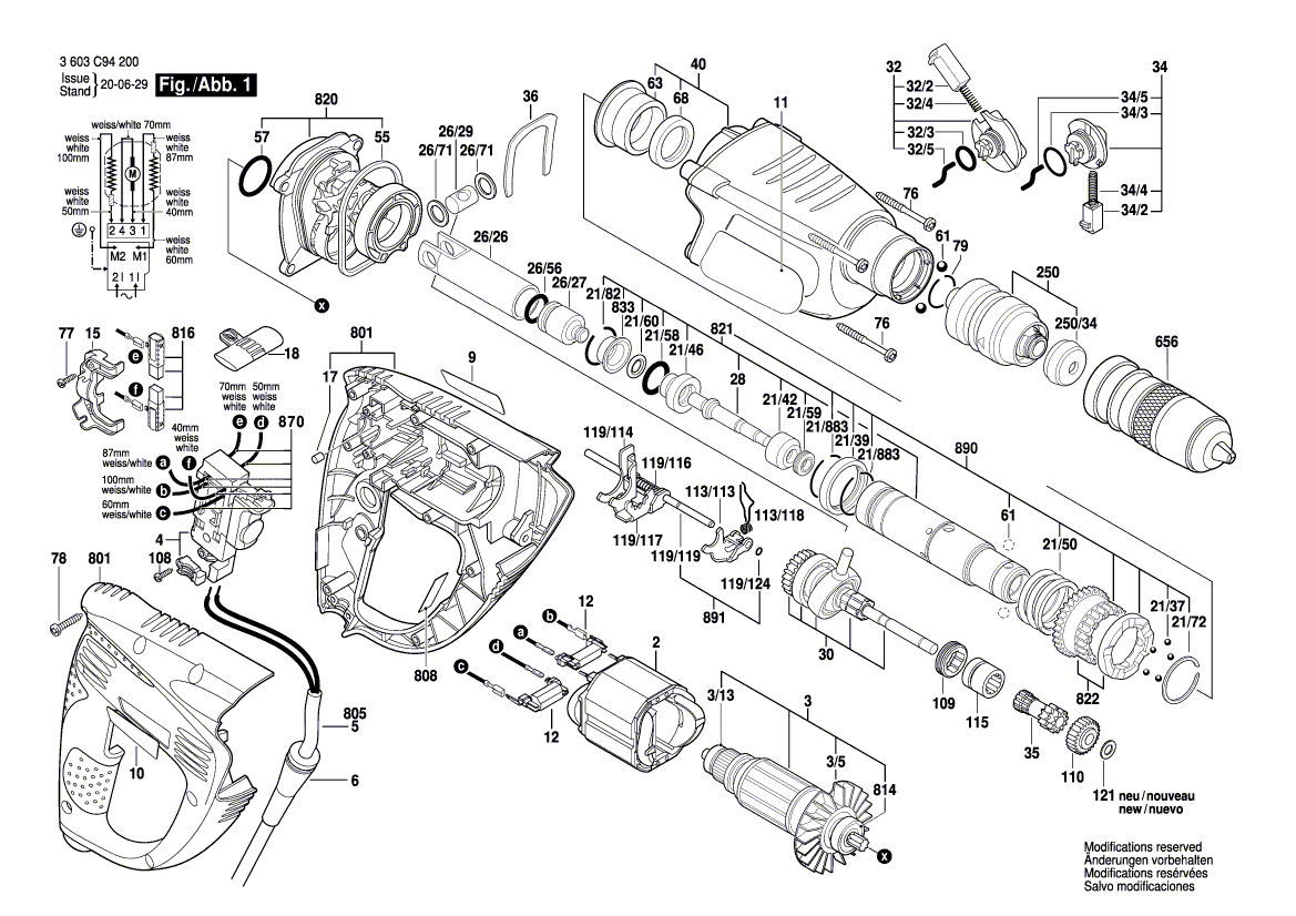 Nieuwe echte Bosch 1601021006 -schakelplaat