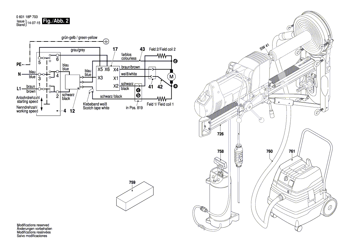 New Genuine Bosch 3609201562 Coiled Spring Pin