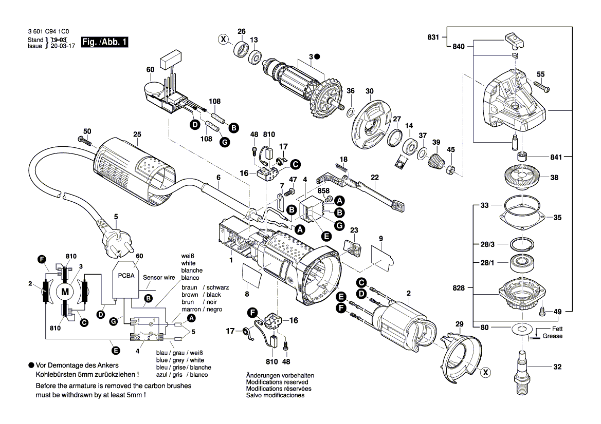 NOUVEAU véritable Bosch 1604460295 Cordon d'alimentation