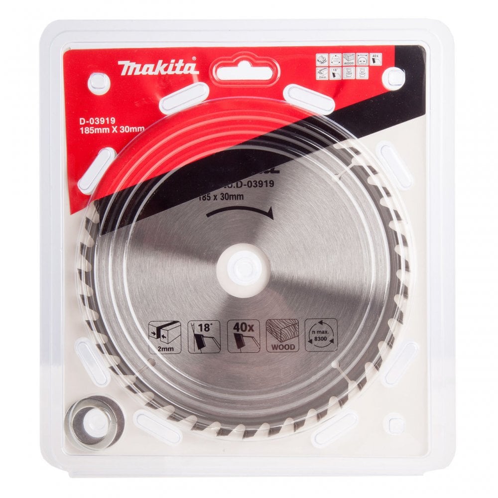 Nieuwe echte Makita D-03919 T.C.T Saw Blade 185x30/20/16x2,0mm 40t 18 ° 5704R