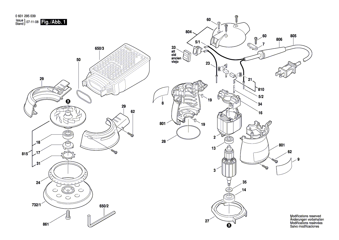 Ny ekte Bosch 2610911975 børsteholder