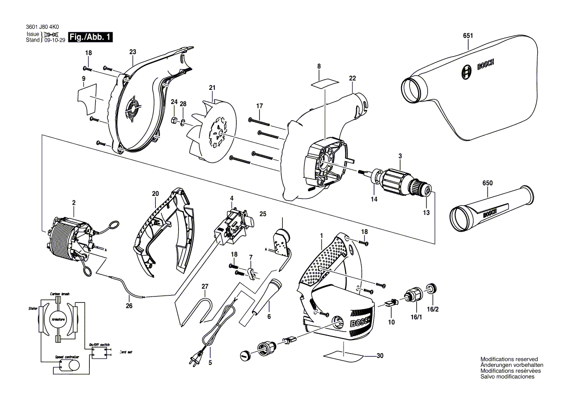 Nouveau véritable bosch 1604010a59 armature