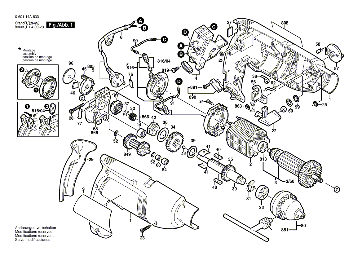 New Genuine Bosch 2608040109 Handle Cover