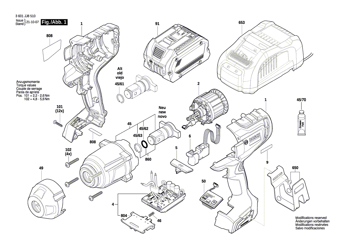 Neues echtes Bosch 1600A022TS -Etikett