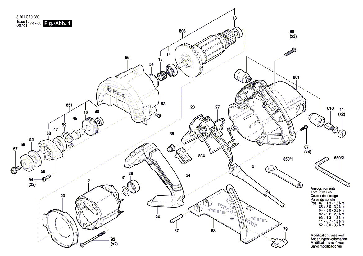 New Genuine Bosch 1619P20453 spindle assembly