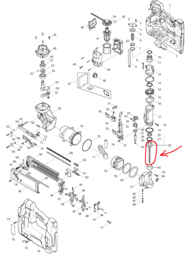 Nieuwe Makita 135644-8 Driver Assembly voor DBN500 XNB01