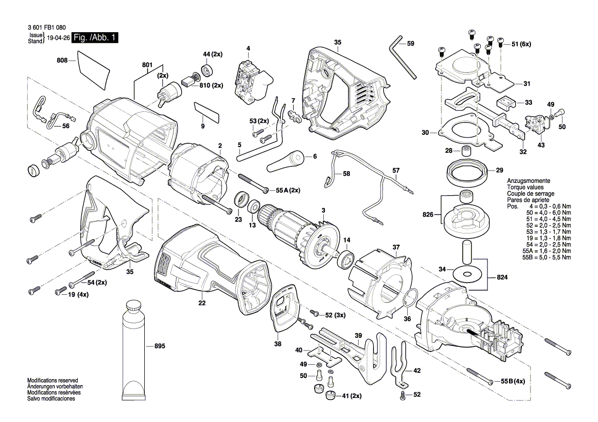 Neues echtes Bosch 1619p14424 Schnellklemmgerät