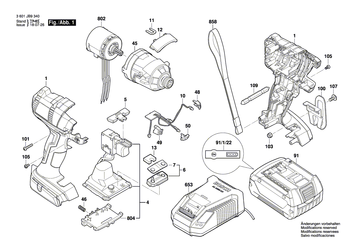 Neuer echter Bosch 2609199548 Gleichstrommotor