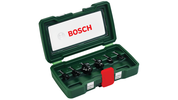 New Genuine Bosch 2607019463 Tungsten-carbide Router Bit Set 6 Pieces Router