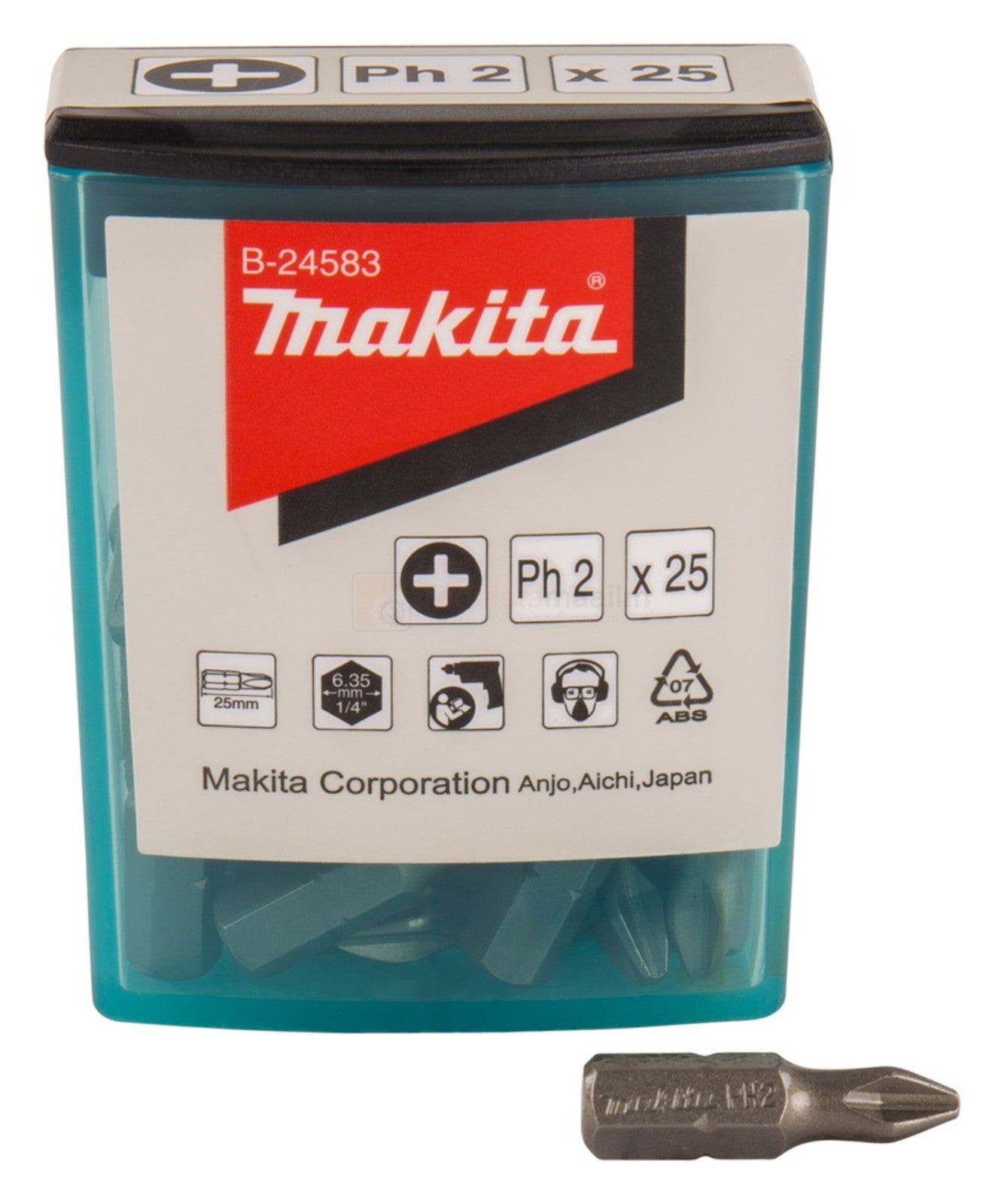 Nieuwe echte Makita B-24583 Schroefbit pH 2x25mm 25 stks