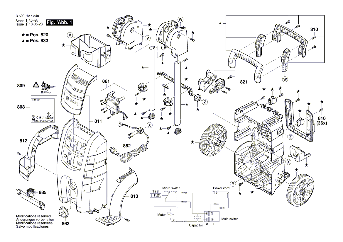 Ny ekte Bosch F016F04615 frontdeksel