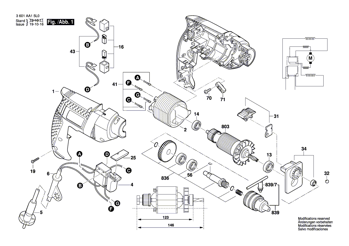 Nouveau véritable bosch 1619pa1858 Spue de forage