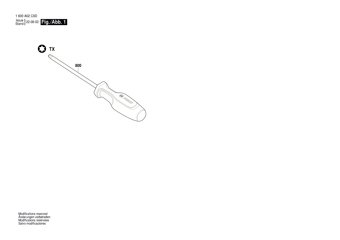 Neuer echter Bosch 1600A02F53 Schraubendreher