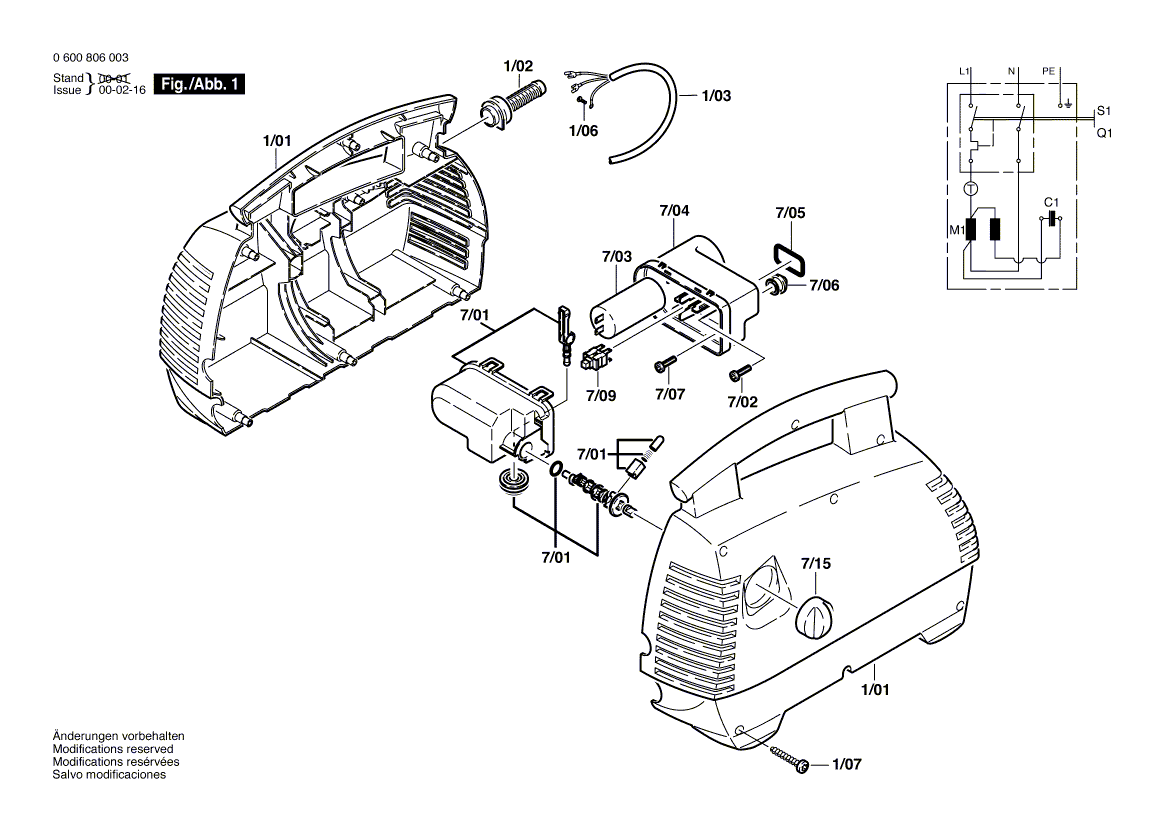 Новая подлинная ручка Bosch F0161026666