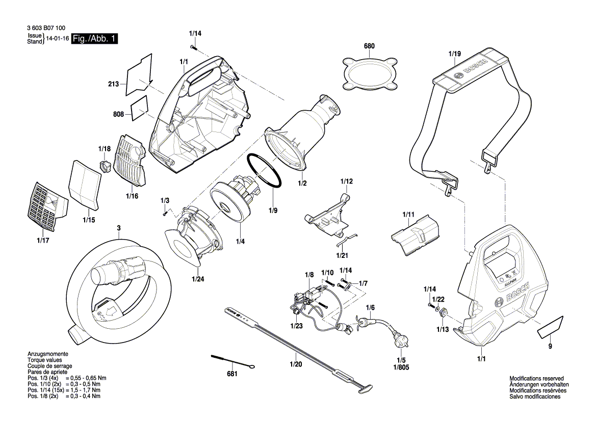 Nieuwe echte Bosch 16051082A8 Motorbehuizing