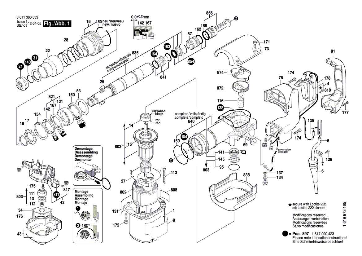 Neue echte Bosch 1610290062 Rotationswelle Lippendichtung