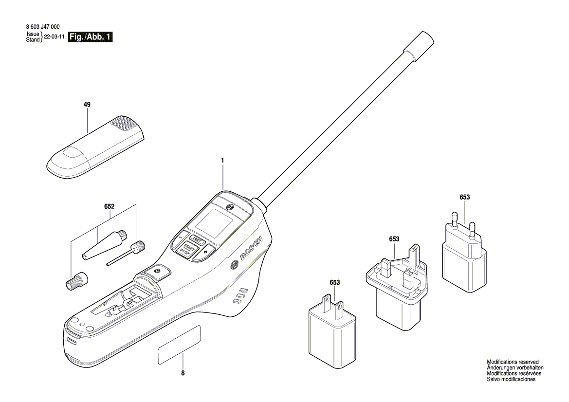 NEU EURNISCHE BOSCH 1619PB6105 -Namenschild