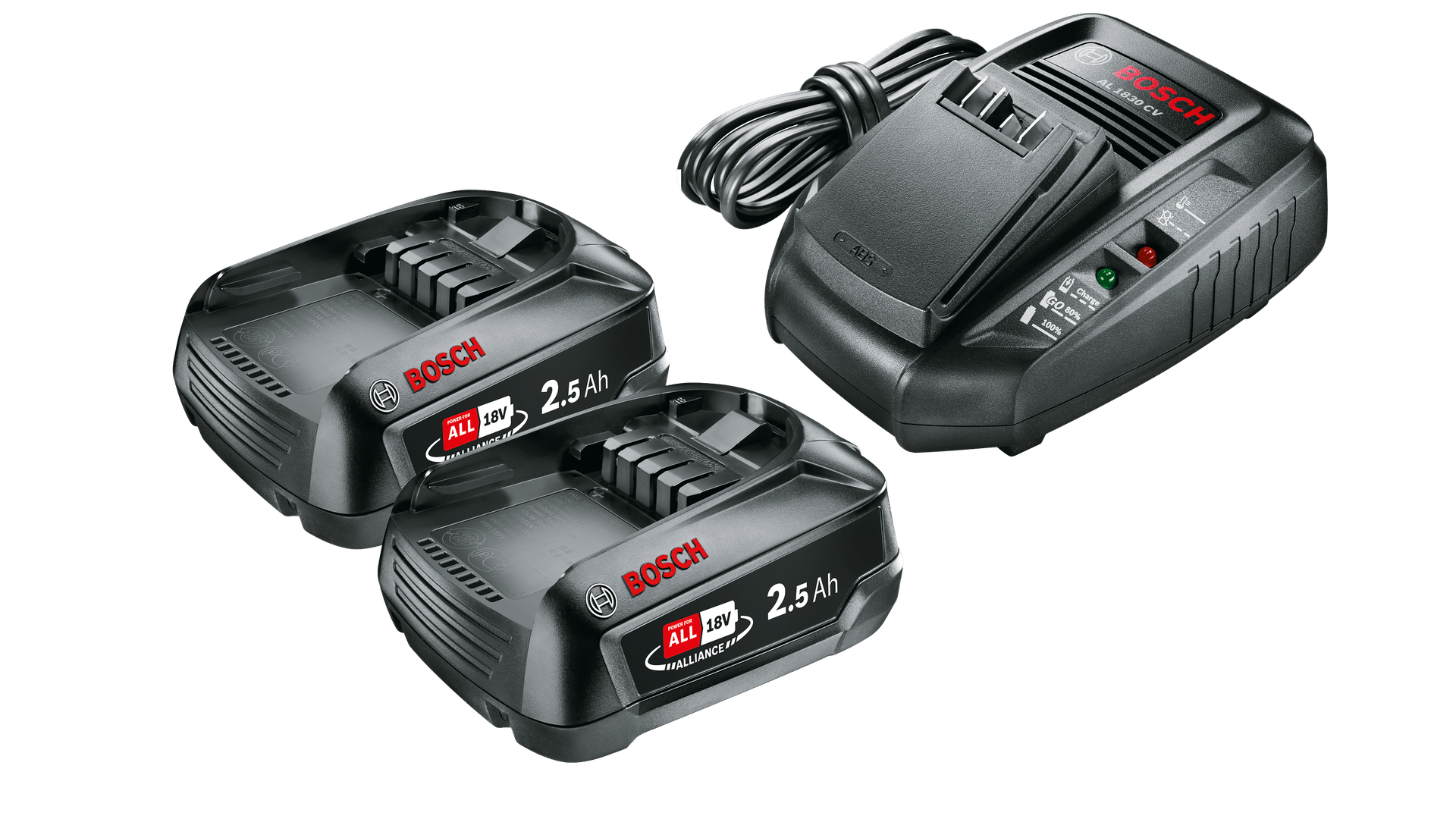 Новый подлинный Bosch 1600A011LD Starter Set 18 V (2 x 2,5AH + AL 1830 CV) стартер