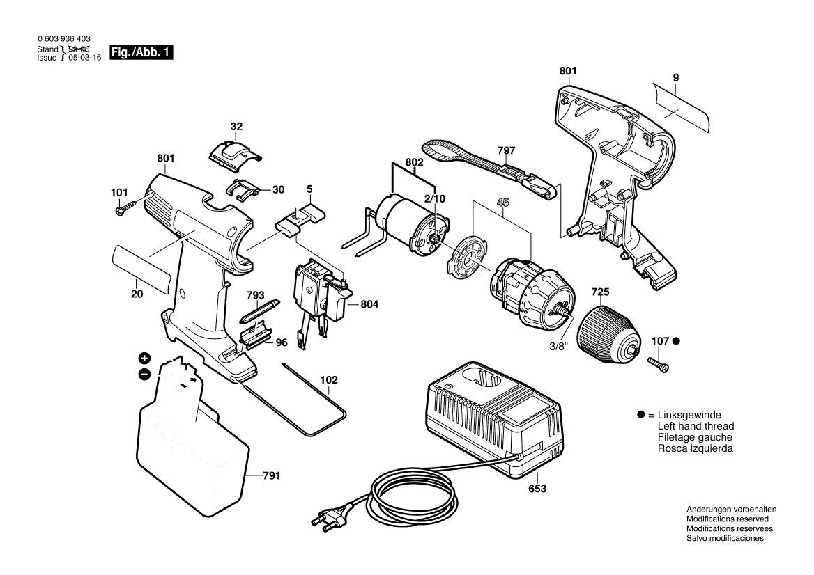 Ny ekte Bosch 2607022953 DC Motor