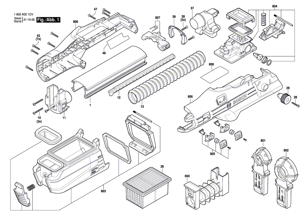 Nouveau véritable bouton Bosch 1600A01MT3