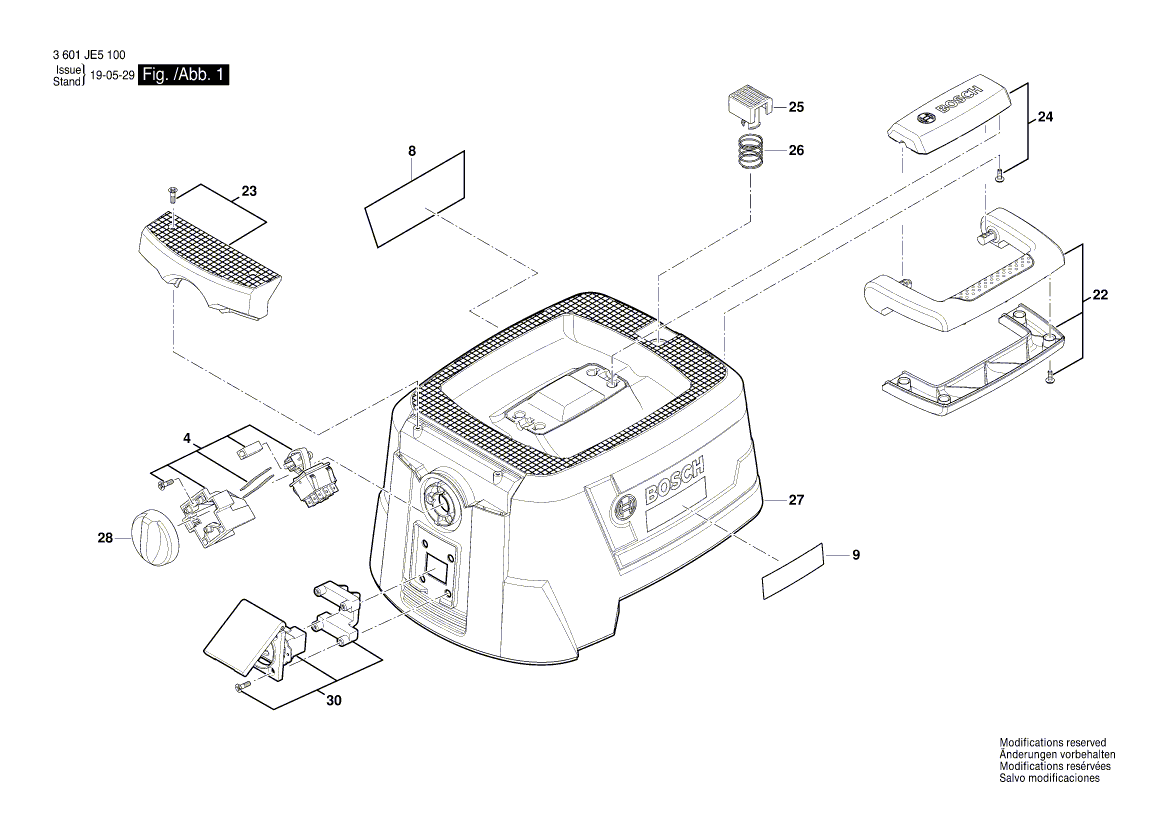 Neue echte Bosch 1619pa7307 Motorgehäuse